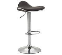 CLP Tabouret de bar Shanghai tissu avec pied en métal , Gris foncé/Chrome Gris foncé G