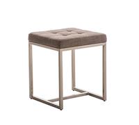 CLP Tabouret De Cuisine Barci Design Moderne en Tissu I Chaise De Cuisine Confortable I Assise Rembourée I Pied en Acier Inoxydable, Couleur:Gris