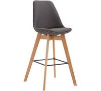 CLP Tabouret de Metz tissu blanc , Gris foncé/Nature Gris foncé G