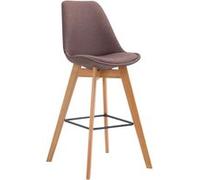 CLP Tabouret de Metz tissu blanc , Marron/Nature Marron G