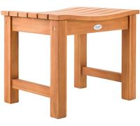 CLP Tabouret en Teck d'extérieur résistant aux intempéries Bibury, Pouf et Repose-Pied en Un, Durable pour Le Jardin, Couleur:Teck