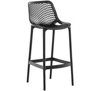 CLP – Tabouret de bar Air – Plastique, dossier, résistant aux UV – Noir