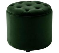 Pouf repose-pieds Pantin en velours avec espace de rangement , Vert