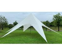 CLP Tente De Jardin en Forme D'Etoile 10m De Diamčtre I Tente De Cérémonies en Polyster Capacité De Couverture 15 m˛ I Hauteur 3,80 M, Couleur:Blanc