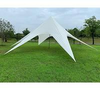 CLP Tente de Jardin XL en Forme d'étoile 14 m de Diamètre - Tente de Cérémonies avec Une Capacité de Couverture de 40 m² - Toile de Tente Disponible en Plusieurs Couleurs:, Couleur:Blanc