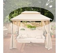 CLP Toiture De Rechange pour La Balancelle Kenia I Toiture pour Escarlopette I Tente de Rideau pour Balançoire I Etanchéité Et UV Protection, Couleur:crème