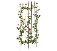 CLP Treillis Metallique 100 x 50 cm Elisa, Support Stable pour rosiers et Lierre, Style Art Nouveau, Treillage pour Jardin, Couleur:Marron Antique