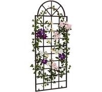 CLP Trellis Viva en Fer avec Arche Ronde et Supports integres, Aide ideale pour Plantes grimpantes au Jardin terrasse ou Balcon | Couleur Bronze