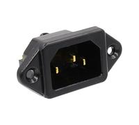 CLSSLVVBN Adaptateur 250 V 15 A à Montage sur Panneau, connecteur électrique Polyvalent de Remplacement pour appareils domestiques et de Bureau, Prise mâle 3 Broches 250 V