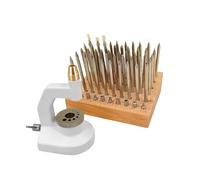 CLSSLVVBN Outil de réparation de Montres avec poignée Ergonomique, Presse et Assortiment poinçons pour Le Montage d'aiguilles. La poignée est conçue pour Une Prise en Main Confortable.