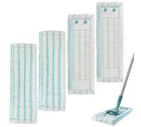 CLTPY Lot de 4 serpillères pour Leifheit Profi XL Micro Duo/Cotton Plus,Leifheit Serpillière,housse de rechange compatible avec tous les types de sols, serpillère