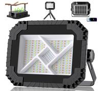 CLV Projecteur LED Rechargeable 200W, 20000mAh Projecteur LED Chantier Portable Solaire & Batterie Rechargeable 4 Modes 2 Luminosité Projecteur Magnetique Lampe de Travail IP66 étanche pour Camping