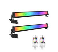 CLV Projecteur Led RGB Barre 42W Spot LED Coloré avec Télécommande RF 360° Barre LED Multicolore Dimmable Éclairage RGB Minuterie Mémoire Lampe Coloré Étanche IP66 pour Bar Halloween Noël