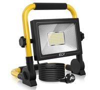 CLY Lampe Chantier 60W, 5200LM Projecteur Chantier Led 6500K Baladeuse Led Portable IP66 Câble 5M Lampe LED Portable Lampe de Travail Lanterne avec Rotation à 180° pour Atelier, Garage, Bricolag