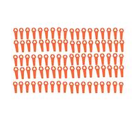 CLZothique 100 Lames de Coupe en Plastique, Lames de Coupe pour Tondeuse à Gazon, Lames de Rechange en Forme de courge avec Ouverture Standard, compatibles avec Les débroussailleuses et Les