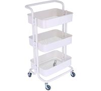 CM67 Chariot de Service Desserte Chariot de Rangement, Cuisine Chariot Table Roulante &Eacute tag&egrave re avec Paniers et roul458