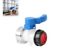 CMANLNYK IBC Accessoire de réservoir - Robinet de sortie - Accessoire de réservoir d'eau de 1000 litres - Adaptateur pour conteneur IBC, réservoir d'eau, robinet d'écoulement - Bidon DN40 (62 mm)