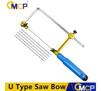 CMCP Cadre de scie réglable en forme de U pour la découpe de précision, pour le travail du bois, l'artisanat, la bijouterie, les outils manuels DIY, cadre de scie de bijoutier