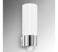CMD 43/BM Applique murale en acier inoxydable verre opale IP44 E27 avec détecteur de mouvement