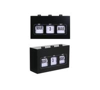 THE CONCEPT FACTORY - MO1312 Calendrier Flip Perpétuel Décoratif - Bois et Plastique - Conçu pour Dynamiser Votre Intérieur - Dimensions 5.5L x 11.5H cm - Couleur Noir