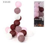 CMP Guirlande Boule LED Rouge/Rose