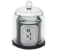 CMP Paris Bougie parfumée Musc Blanc avec Cloche - Bijou Surprise - D 6,8 x H 11 cm