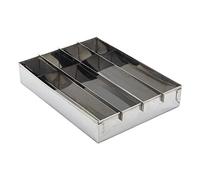CMP Paris Moule à Gâteau Rectangulaire Damier - 20 x 15 cm Silver with Black and White Pattern
