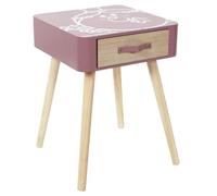 CMP Paris Table De Chevet Monsieur Madame - Madame Princesse - Rose - L 35 X H 48 X P 35 Cm