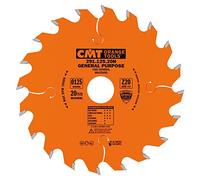 CMT - Lame de scie circulaire 125-20-2,4 (Z-20) - Ø125mm, alésage 20mm, 20 dents - Pour coupe transversale et dans le fil - Usage général sur bois et contreplaqué