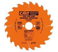 CMT Lame de scie circulaire 190 mm diamètre intérieur 30 mm épaisseur de dent 2.6 mm 24 dents Z-24 pour coupe transversale et sur fil pour bois tendre, dur et contreplaqué
