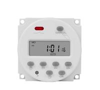 CN101A 12V AC/DC Numérique 7 Jours Programmable Minuterie Interrupteur Électronique Éclairage Quotidien Relais Programmateur À L'intérieur De La Batterie 1 Pièces(12V with 4 wires)