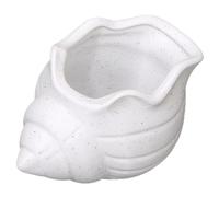 CNAFGBGG Jardinière d'intérieur avec Trous de Drainage, Pot de Fleurs Peu Profond en Coquillage, Blanc