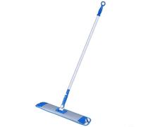CNANRNANC 1 ensemble de balai à poussière plat en alliage d'aluminium avec plaque coulissante, tête en microfibre superfine, poignée rotative à 360°, prise en main ergonomique, pour le nettoyage et