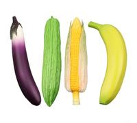 CNANRNANC Fruit Artificiel Réaliste Banane Décoration Maison(maize) | Design ultra-réaliste, texture vraie, pour idéal salon, salle à manger, pour étagère boutique