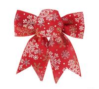 CNANRNANC Lot de 4 Nœuds Rouges pour Sapin de Noël | Lot économique 4 , taille généreuse 14cm, pour polyvalent emballage décoration, couleur vive