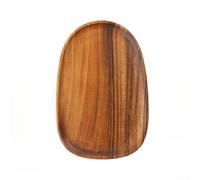 CNANRNANC Plateau en bois d'acacia naturel pour sushis et fromages Forme irrégulière 30 x 12 cm