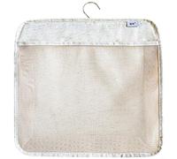 CNANRNANC Sac à linge en maille de coton et lin à suspendre pour chaussettes, sous-vêtements, petits articles avec design spacieux et fonction de suspension murale