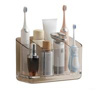 CNANRNANC Support Brosse à Dents Électrique 3 Fentes Drainant(gig gray) | Base creuse ventilée, pour plateau égouttoir coulissant, garde le comptoir sec, lavable au lave-vaisselle