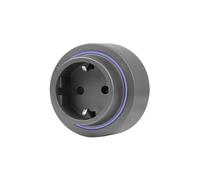CNBINGO Adaptateur de prise pour rail d'alimentation, multiprise modulaire rotative, grise, multiprise pour cuisine, bureau, atelier