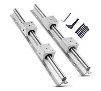 CNCMANS Rails Linéaire Guide 2 SBR16-500mm Rail de Glissière Linéaire Axe de Guidage Linéaires + 4 SBR16UU Blocs de Roulement, Rails et Roulements Linéaires pour les machines dautomatisation