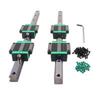 CNCYEAH Lot de 2 rails de guidage linéaires HGR20-800mm + 4 blocs coulissants HGW20CC Pièces CNC de haute précision pour fraiseuses CNC, tours, imprimantes 3D rail linéaire de guidage
