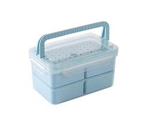 CNfhFRY Boîtes Bento, ensemble de boîtes à lunch portables, contenants alimentaires étanches compartiments séparés, compatibles micro-ondes(Blue B)