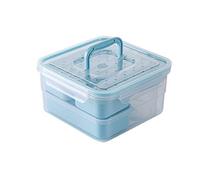 CNfhFRY Boîtes Bento, ensemble de boîtes à lunch portables, contenants alimentaires étanches compartiments séparés, compatibles micro-ondes(Blue a)