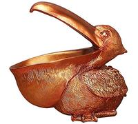 CNfhFRY Statues, Animaux Oiseaux Forme Maison Toucan Sculpture en Résine Art Ornement Cadeau(Gold)