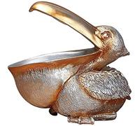 CNfhFRY Statues, Animaux Oiseaux Forme Maison Toucan Sculpture en Résine Art Ornement Cadeau(Silver)