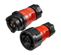 CNLINKO YM-24 Connecteur en Ligne, 3 broches | Étanche IP68, Plastique PBT, Assemblage par Soudure, Coupleur Cylindrique, Usage Industriel