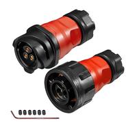CNLINKO YM-24 Connecteur en Ligne, 3 broches | Étanche IP68, Plastique PBT, Assemblage par Vis, Coupleur Cylindrique, Usage Industriel