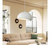 CNMKLM Lampe À Suspension moderne pour salle à manger, cuisine, couloir, restaurant Lustre suspendue E27 Base japonaise Style Wabi-Sabi Nid d'oiseau Luminaire(Gray,30CM)