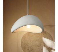 CNMKLM Lampe À Suspension moderne pour salle à manger, cuisine, couloir, restaurant Lustre suspendue E27 Base japonaise Style Wabi-Sabi Nid d'oiseau Luminaire(blanc,30CM)
