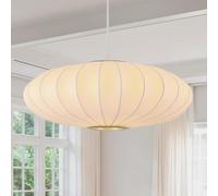 CNMKLM Lanterne Suspension,Abat-jour En Imitation Soie,Lustre Boho Wabi-sabi Blanc,Luminaires Créatif Simple À Hauteur Réglable Pour Salon, Salle À Manger, Îlot De Cuisine, Chambre À Coucher(60CM)